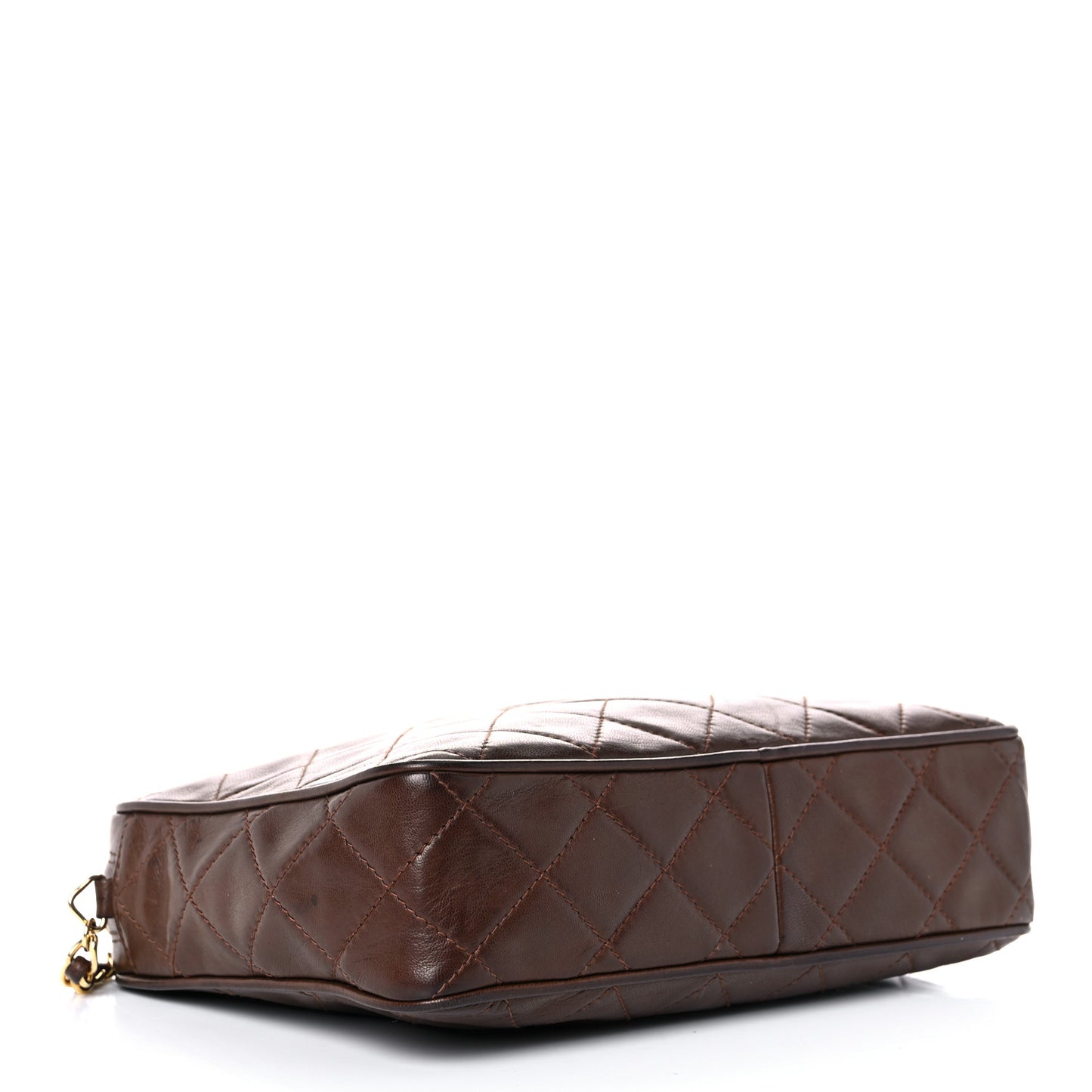 Lambskin Tassel Camera Case Brown