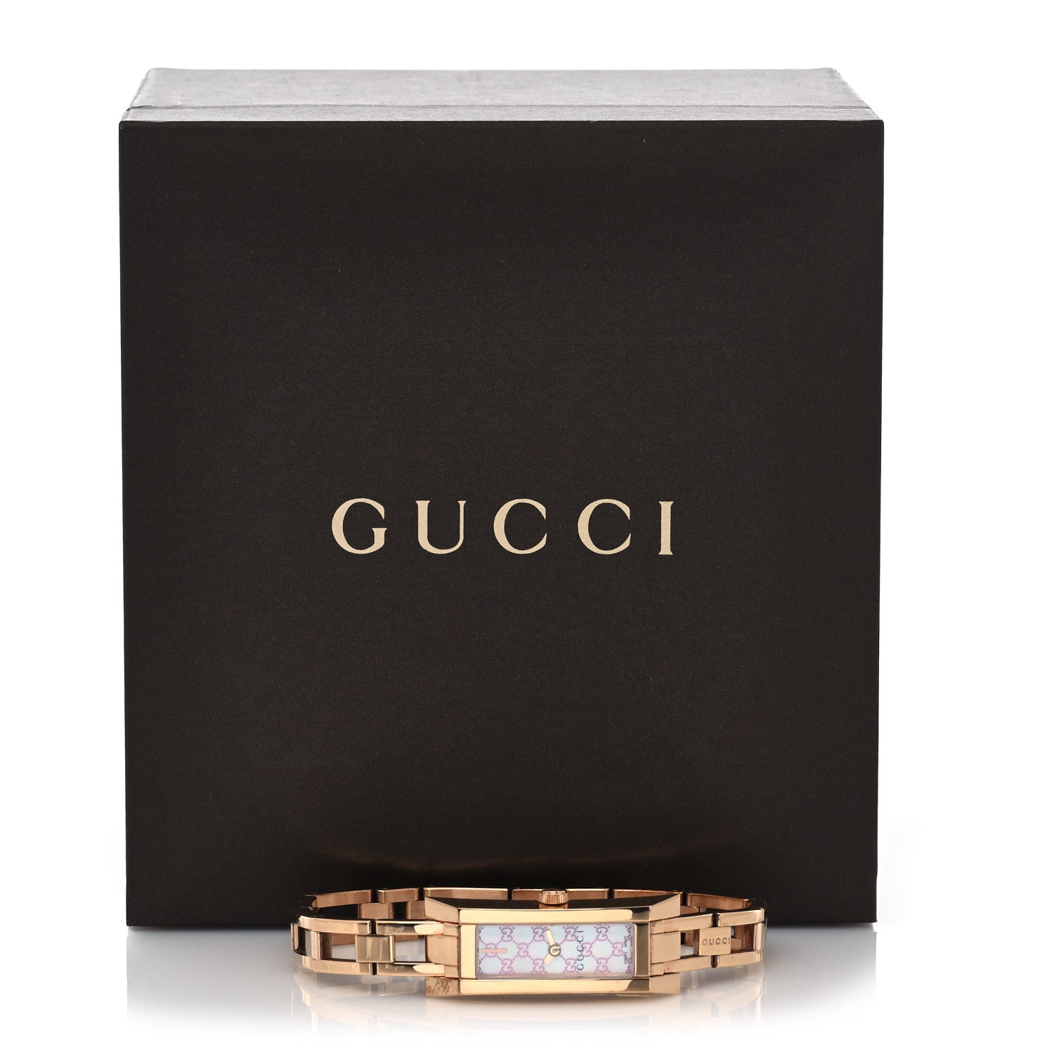 Gucci Stainless Steel Pink Mother of Pearl 14mm 110 G-Link Quartz Watch 5 of 5