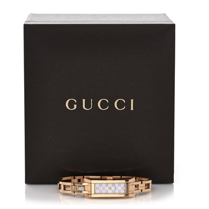 Gucci Stainless Steel Pink Mother of Pearl 14mm 110 G-Link Quartz Watch 5 of 5