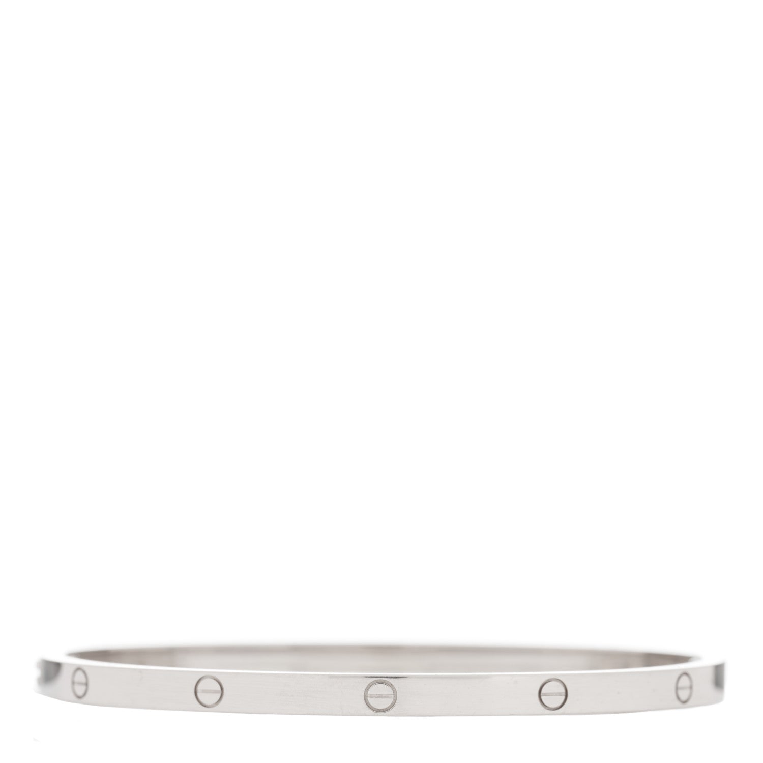 Cartier 18K White Gold Small LOVE Bracelet 18 3 of 5