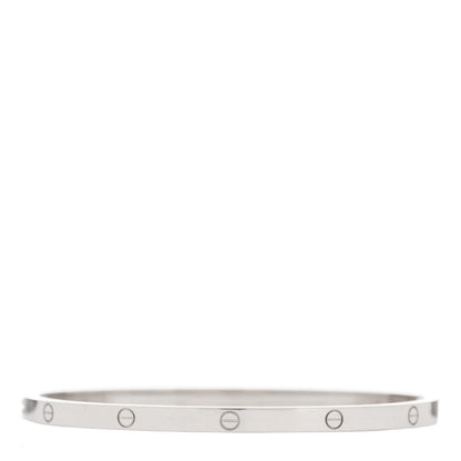 Cartier 18K White Gold Small LOVE Bracelet 18 3 of 5