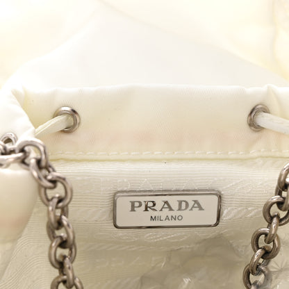 Prada Nylon Vela Mini Crossbody Backpack White 12 of 12