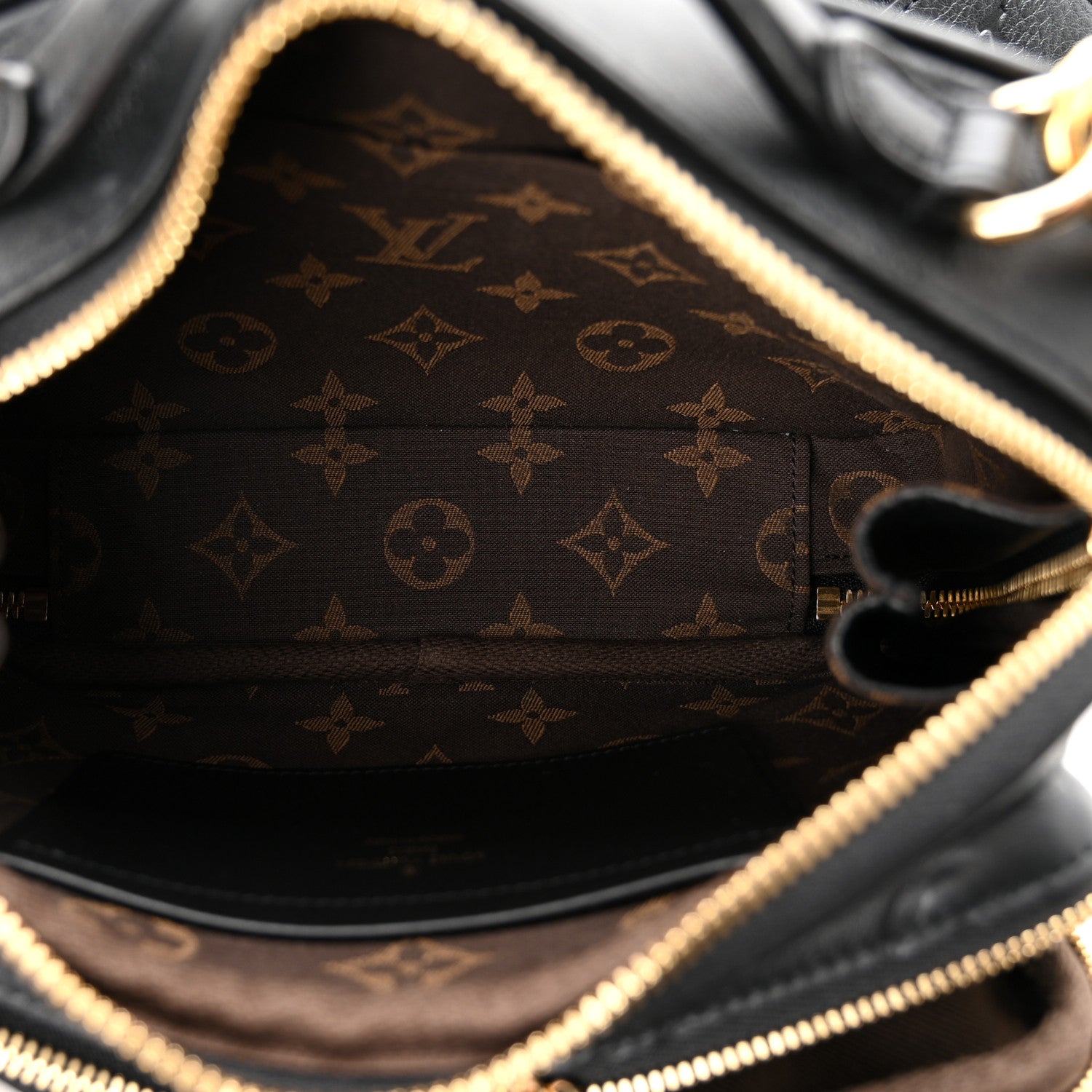 Louis Vuitton Calfskin Monogram Embossed Utility Crossbody Black 4 of 8