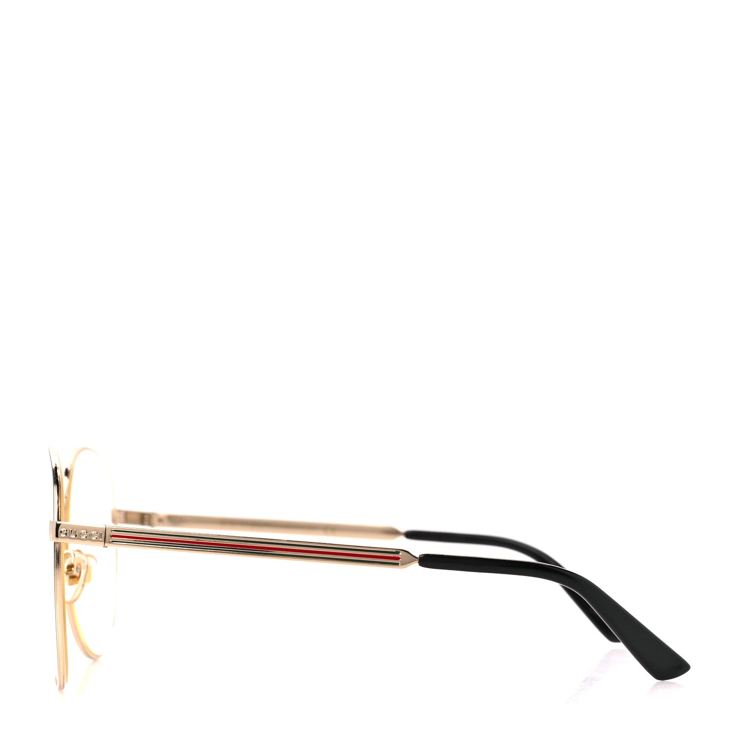 Gucci Aviator Eyeglasses GG0138S Gold Black 4 of 8