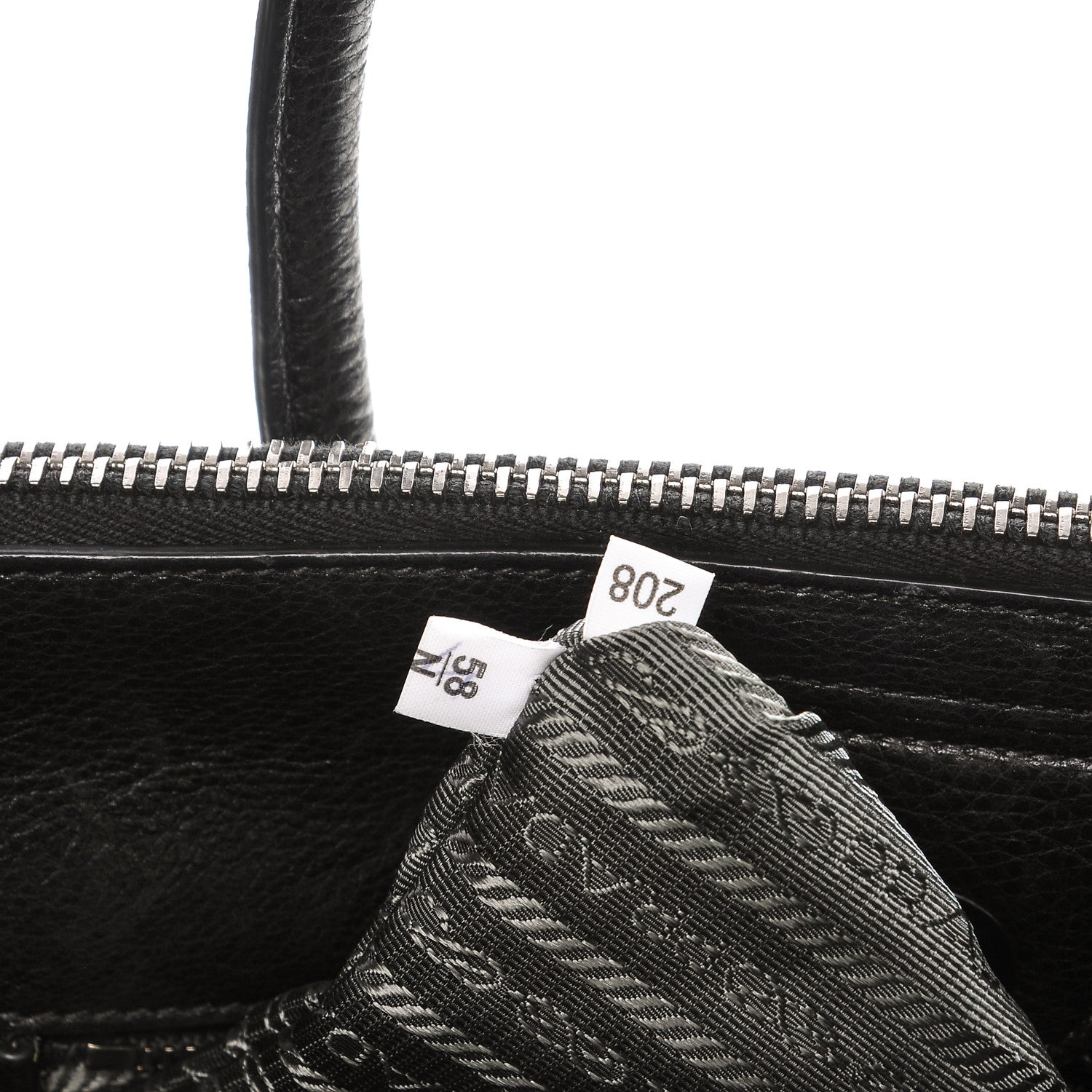 Prada Glace Calf Twin Pocket Tote Nero Black 7 of 8