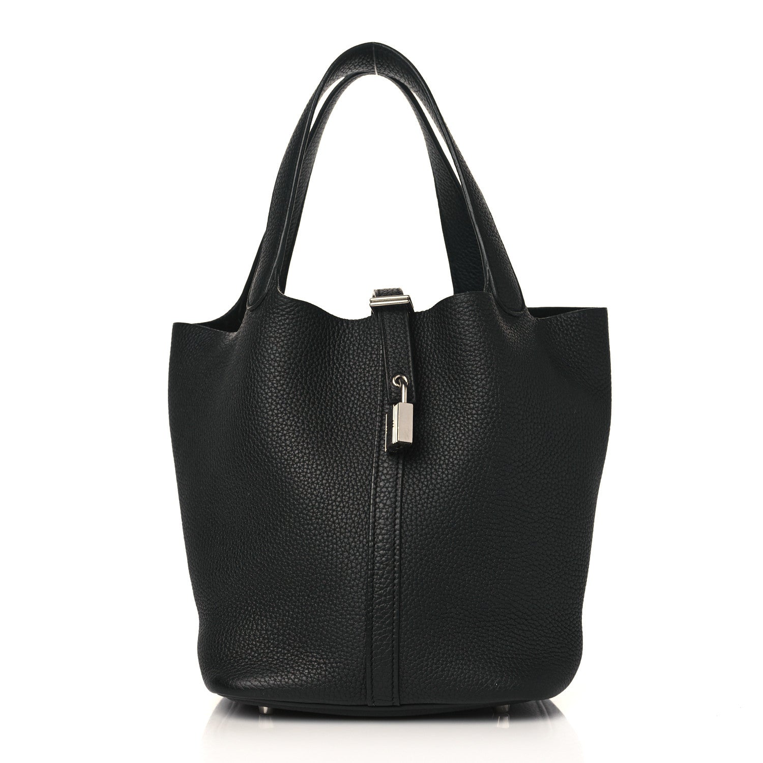 Hermes Taurillon Clemence Picotin Lock 22 MM Black 1 of 9