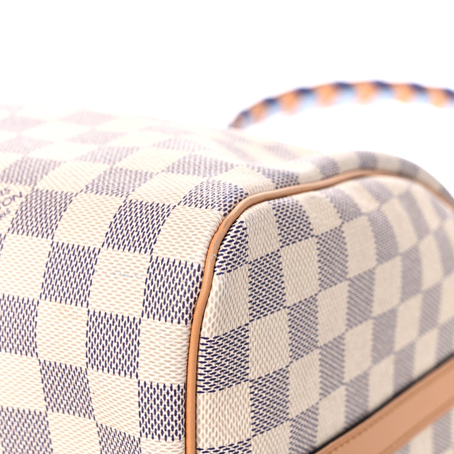 Louis Vuitton Damier Azur Braided Speedy Bandouliere 30 Blue 9 of 17