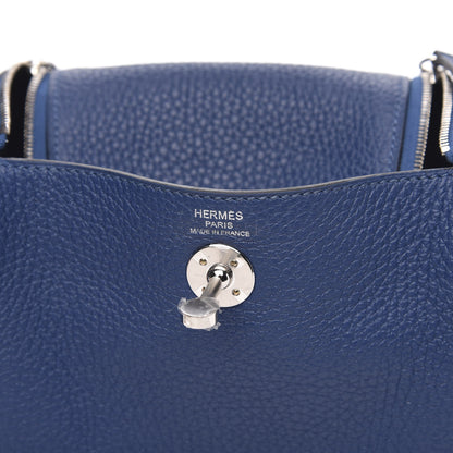 Hermes Taurillon Clemence Mini Lindy 20 Deep Bleu 6 of 9