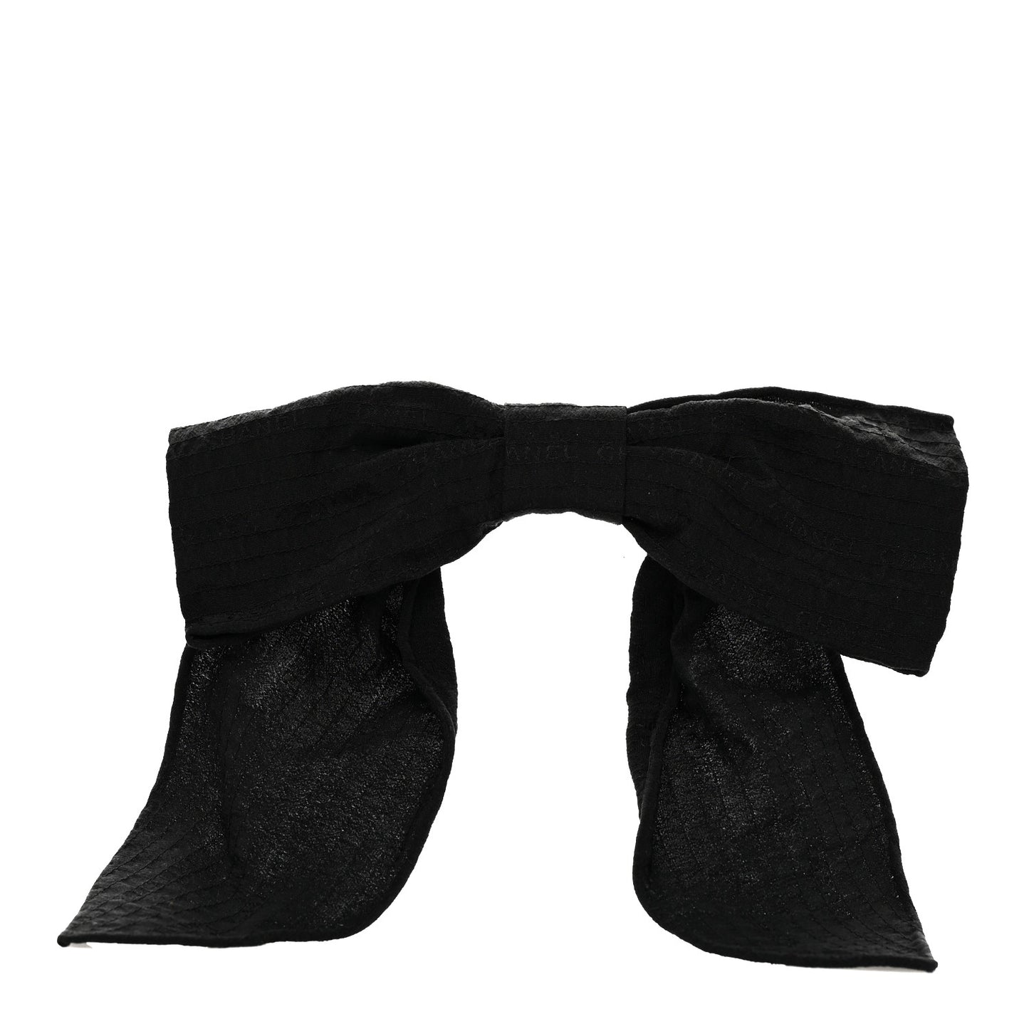 Silk Bow Hair Clip Black