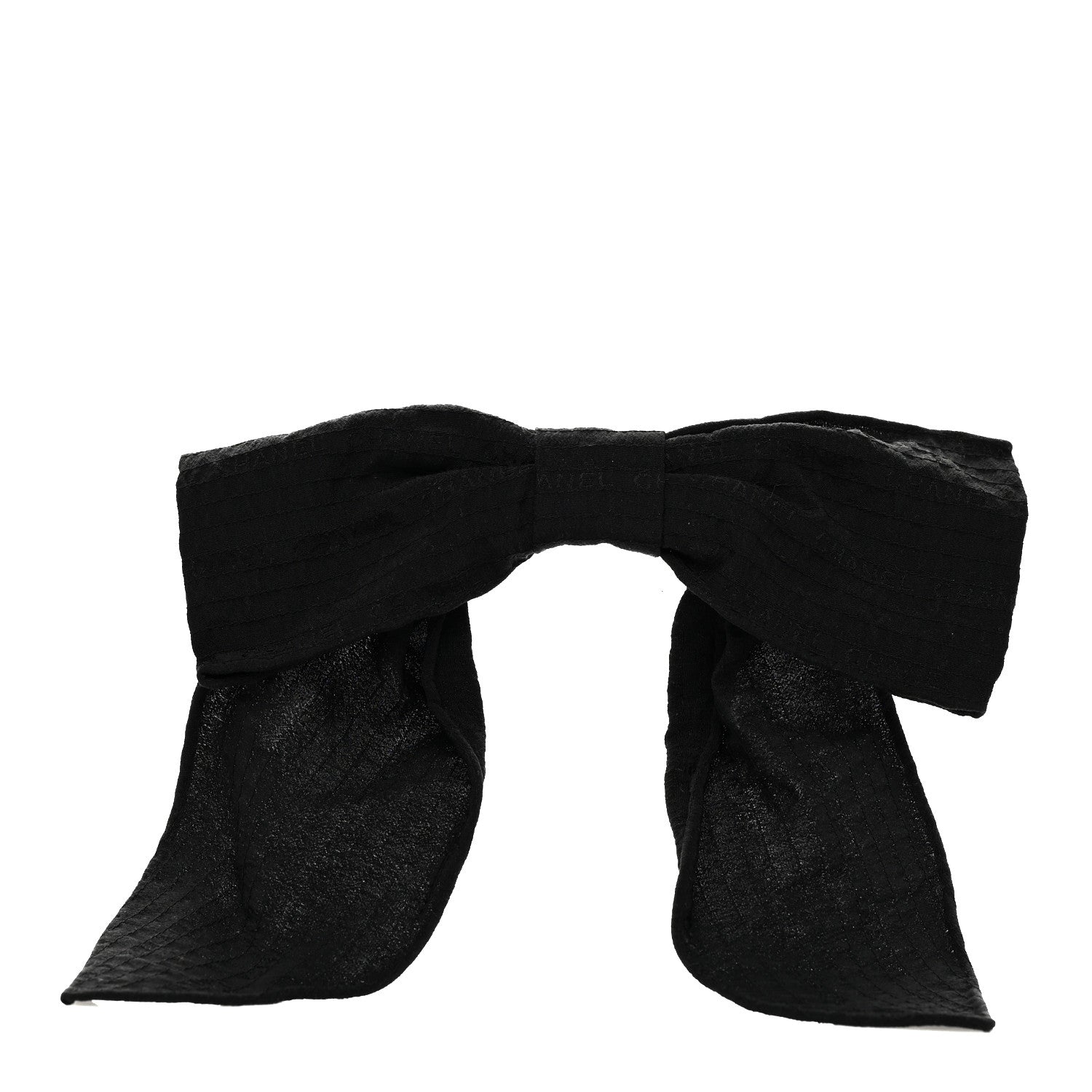 Chanel Silk Bow Hair Clip Black 1 of 4