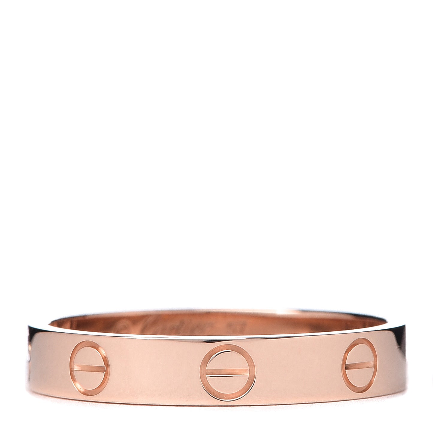18K Pink Gold 3.5mm LOVE Wedding Band Ring 57 8