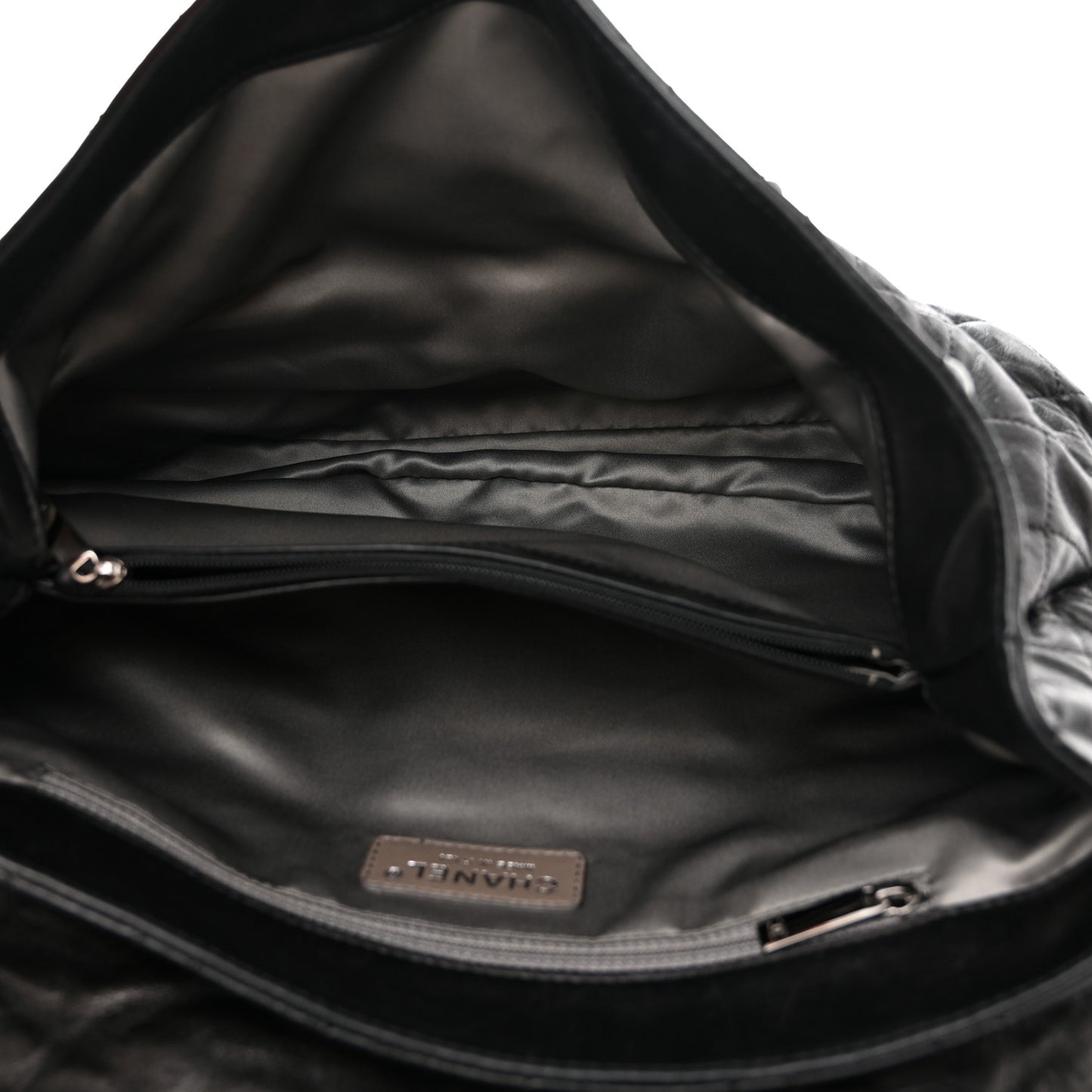 Lambskin Quilted Sharpei Flap Black