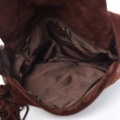 Chanel Suede Tassel CC Shoulder Bag Brown 5 of 8