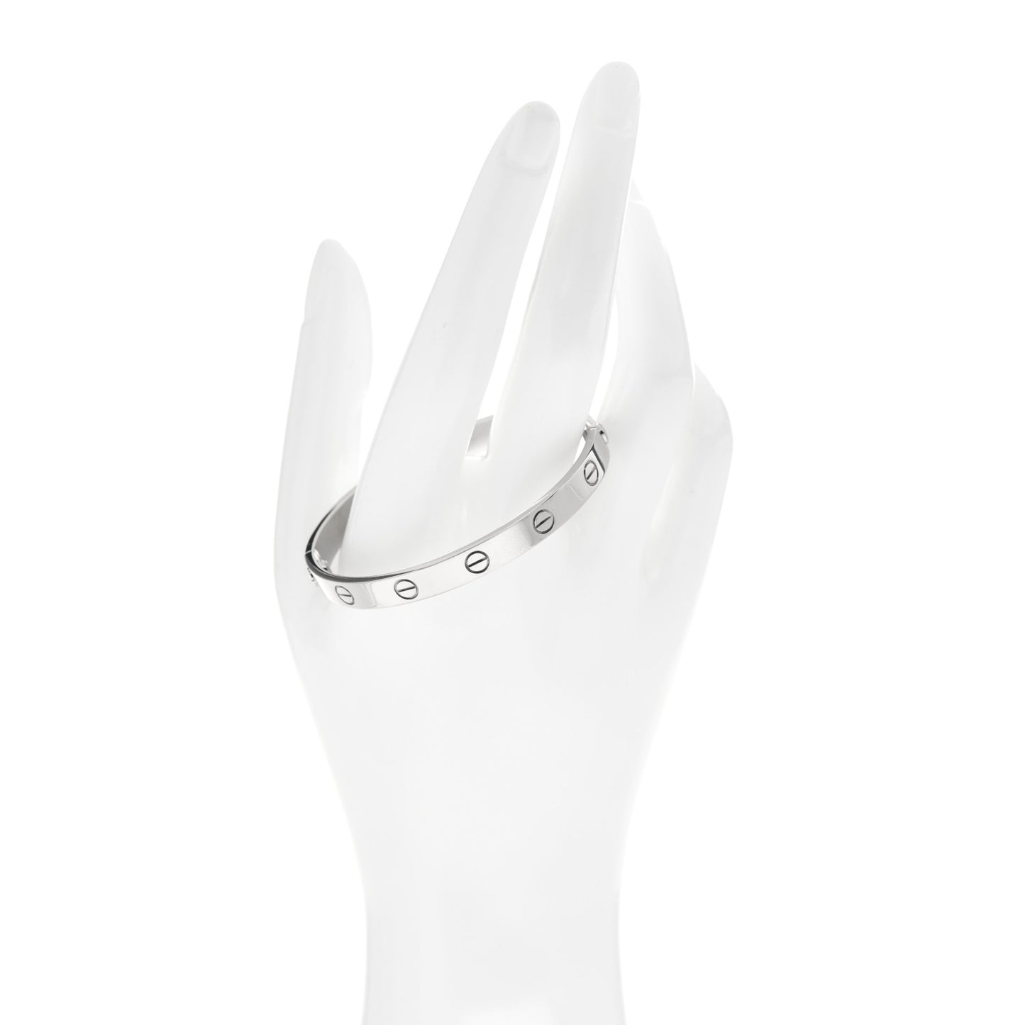 18K White Gold LOVE Bracelet 16