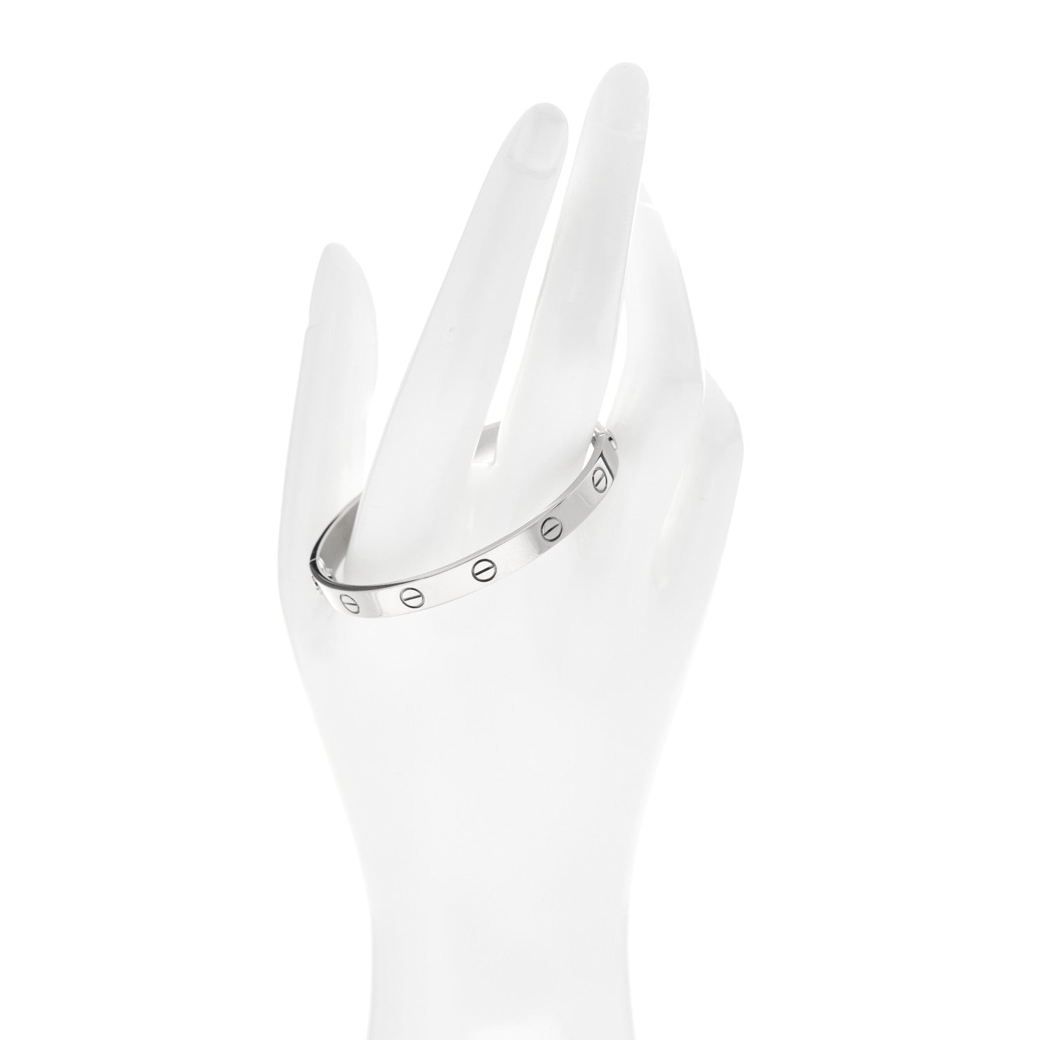 Cartier 18K White Gold LOVE Bracelet 16 2 of 5