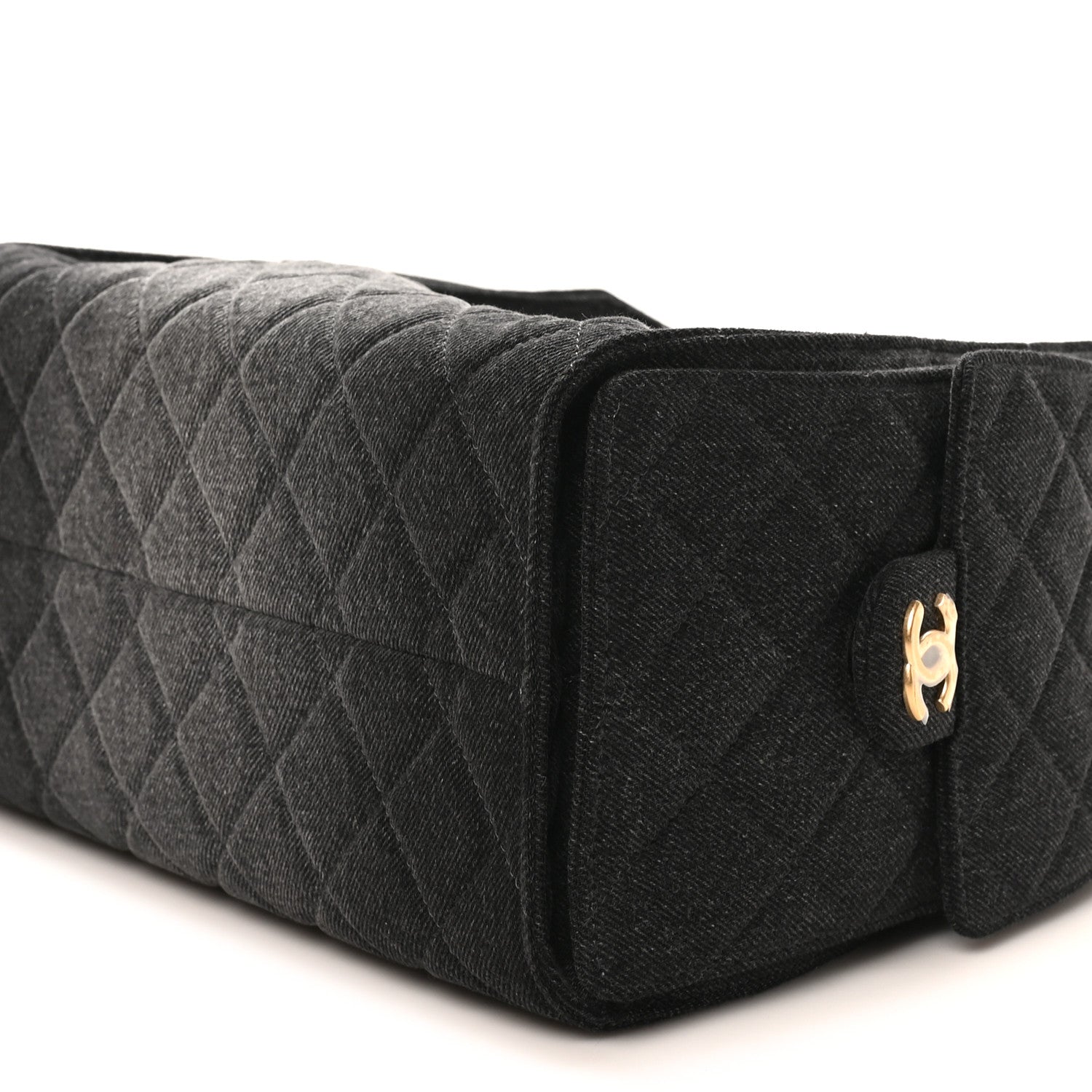 Chanel Washed Denim Quilted Small Chanel 25 Handbag Black 10 of 10