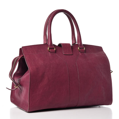 Saint Laurent Sheepskin Medium Cabas ChYc Black Cherry 3 of 20