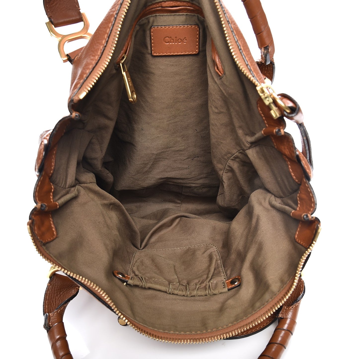 Calfskin Large Marcie Satchel Tan