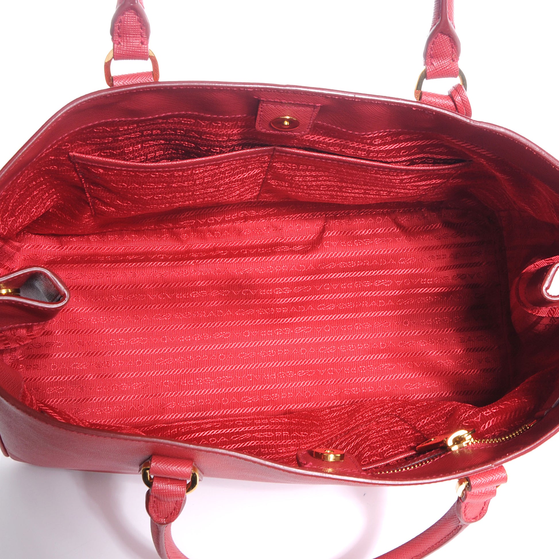Prada Saffiano Lux Tote Red 5 of 10