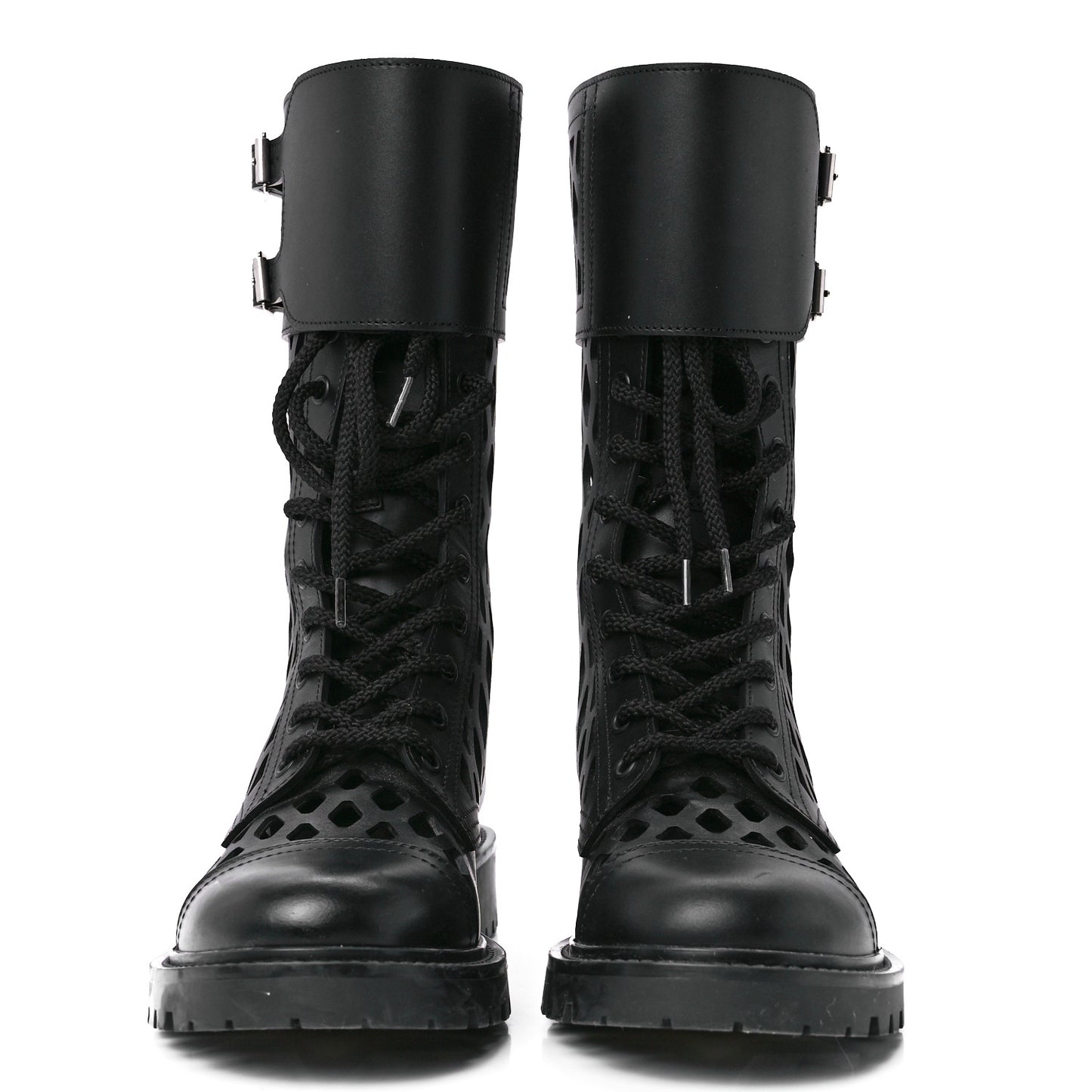 Matte Calfskin Womens D-Trap 30mm Tall Boots 37.5 Black