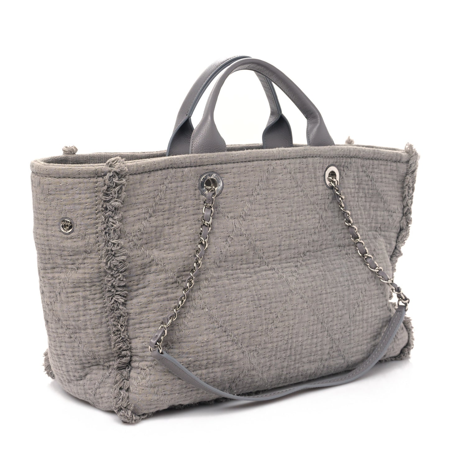 Canvas Large Double Face Shopping Tote Grey
