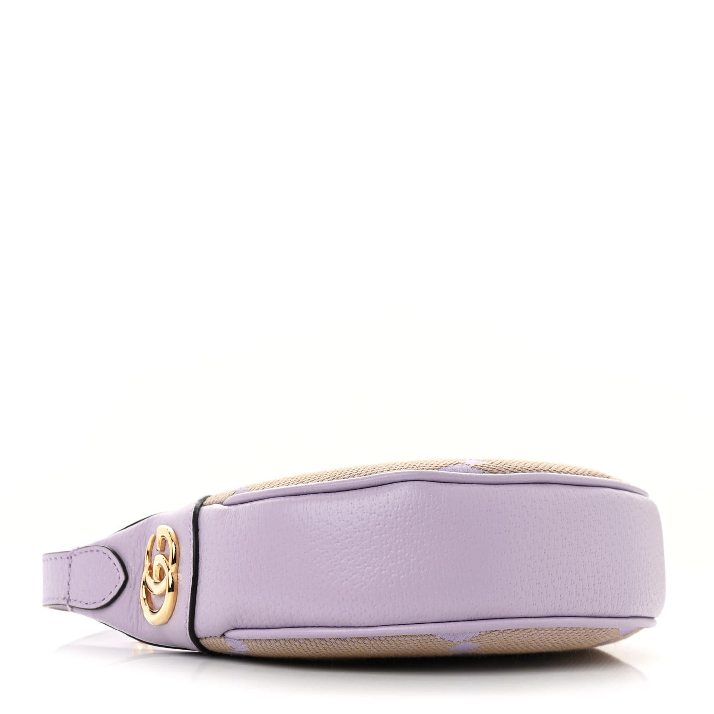 Monogram Jumbo GG Textured Dollar Calfskin Mini Ophidia Half Moon Hobo Beige Lapis