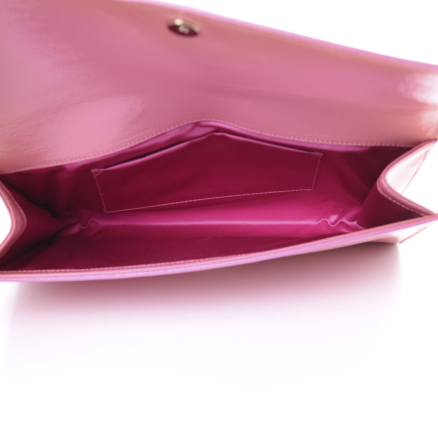 Saint Laurent Textured Patent Large Belle De Jour Clutch Pink 4 of 9