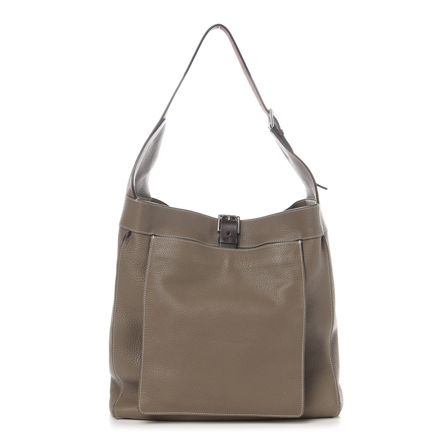 Hermes Taurillon Clemence Marwari GM Etoupe 1 of 12