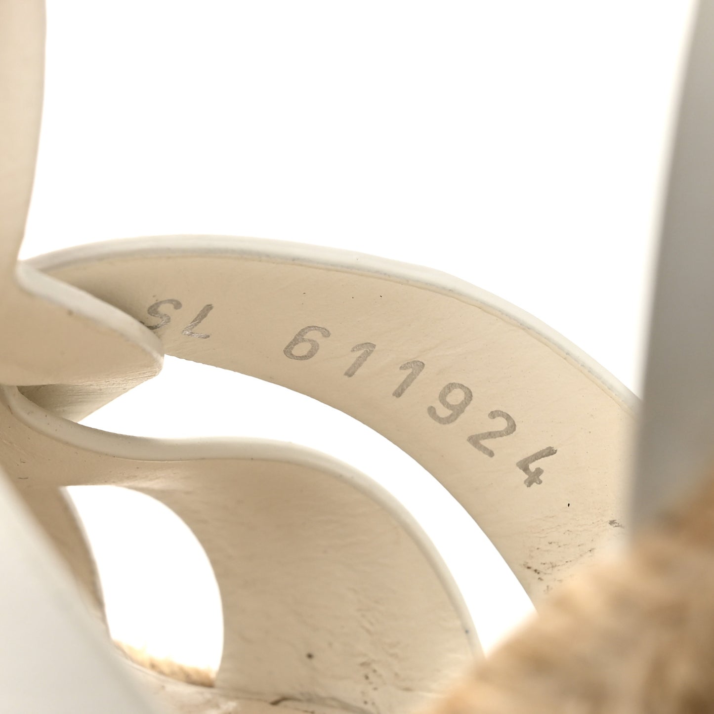 Calfskin Tribute 95 Platform Espadrille Wedge Sandals 36 Porcellana
