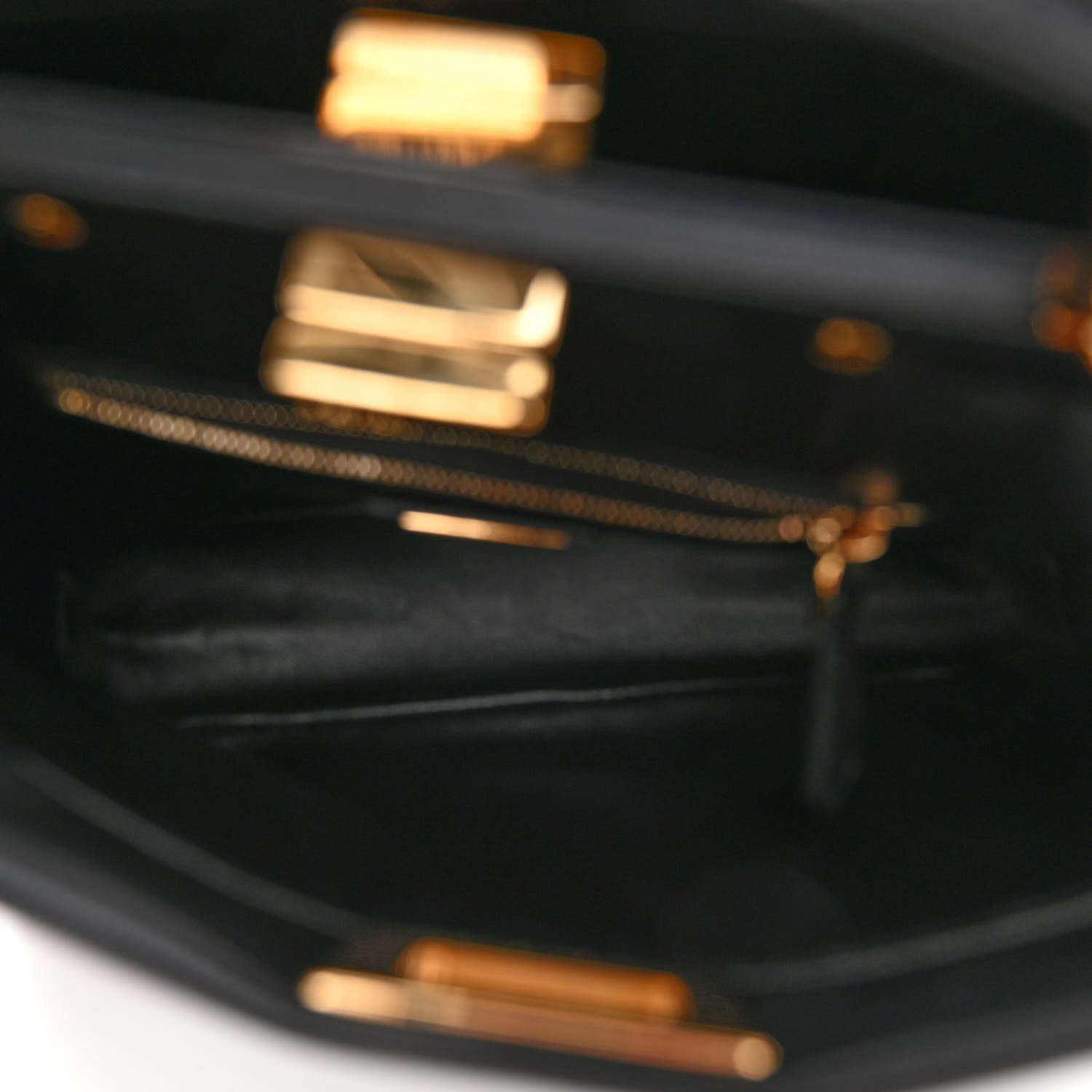Fendi Nappa Mini Peekaboo Iconic Satchel Black 5 of 10