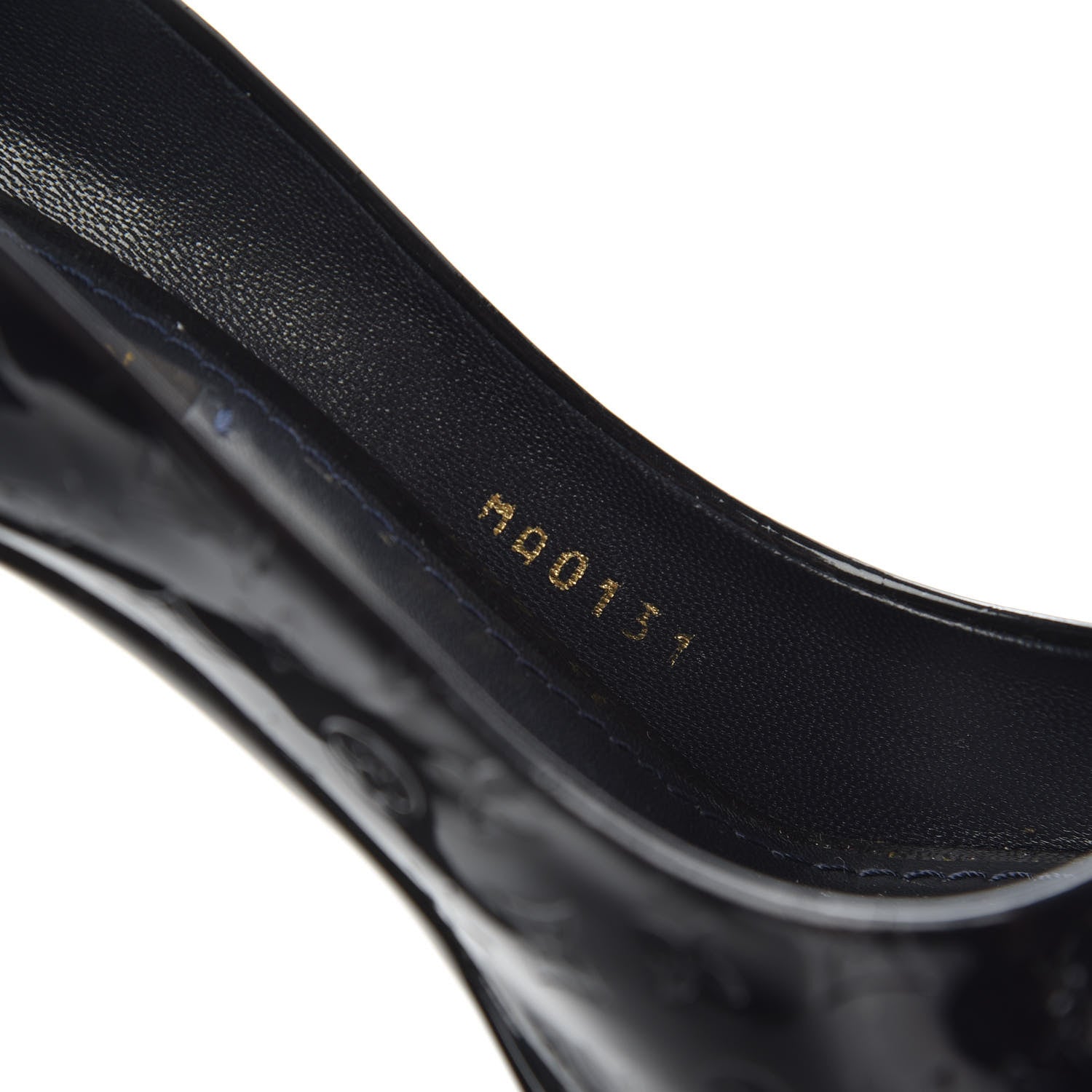 Louis Vuitton Vernis True Peep Toe Pumps 37 Blue Infini 8 of 10