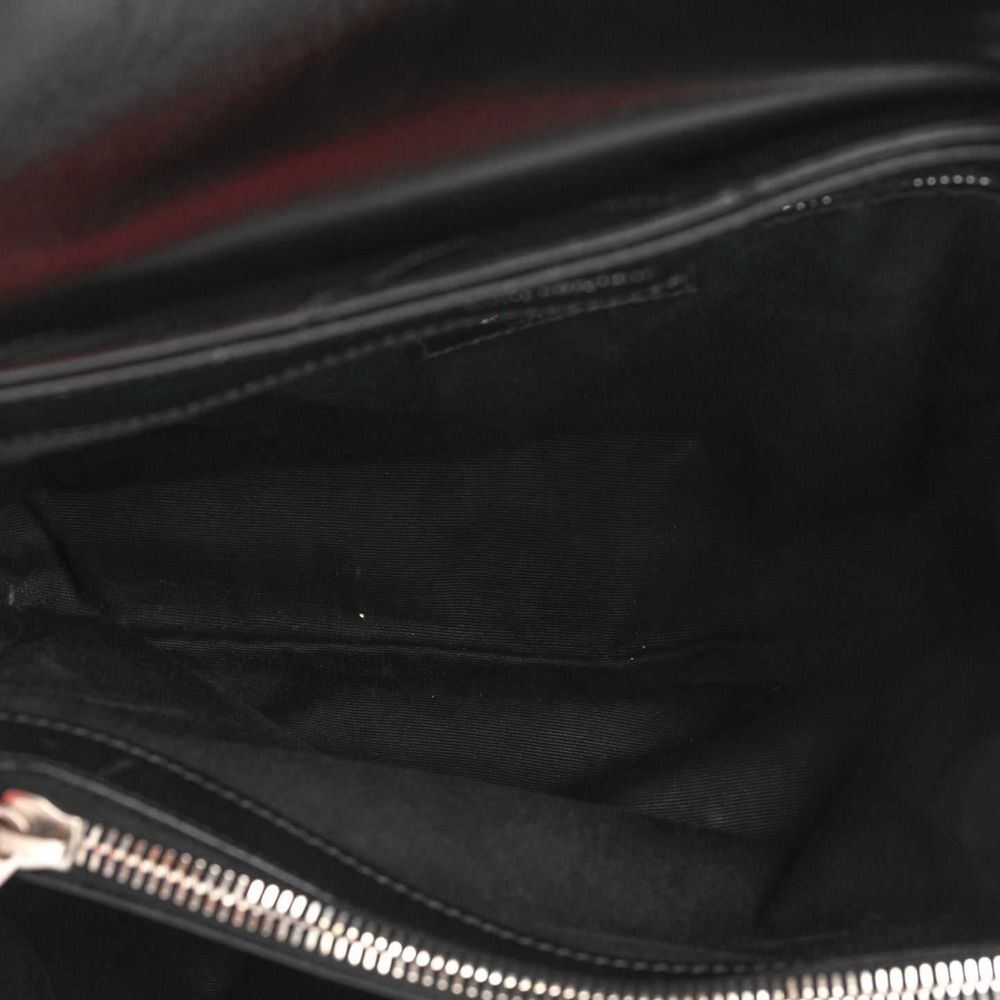 Calfskin Y Quilted Monogram Medium Loulou Chain Satchel Black