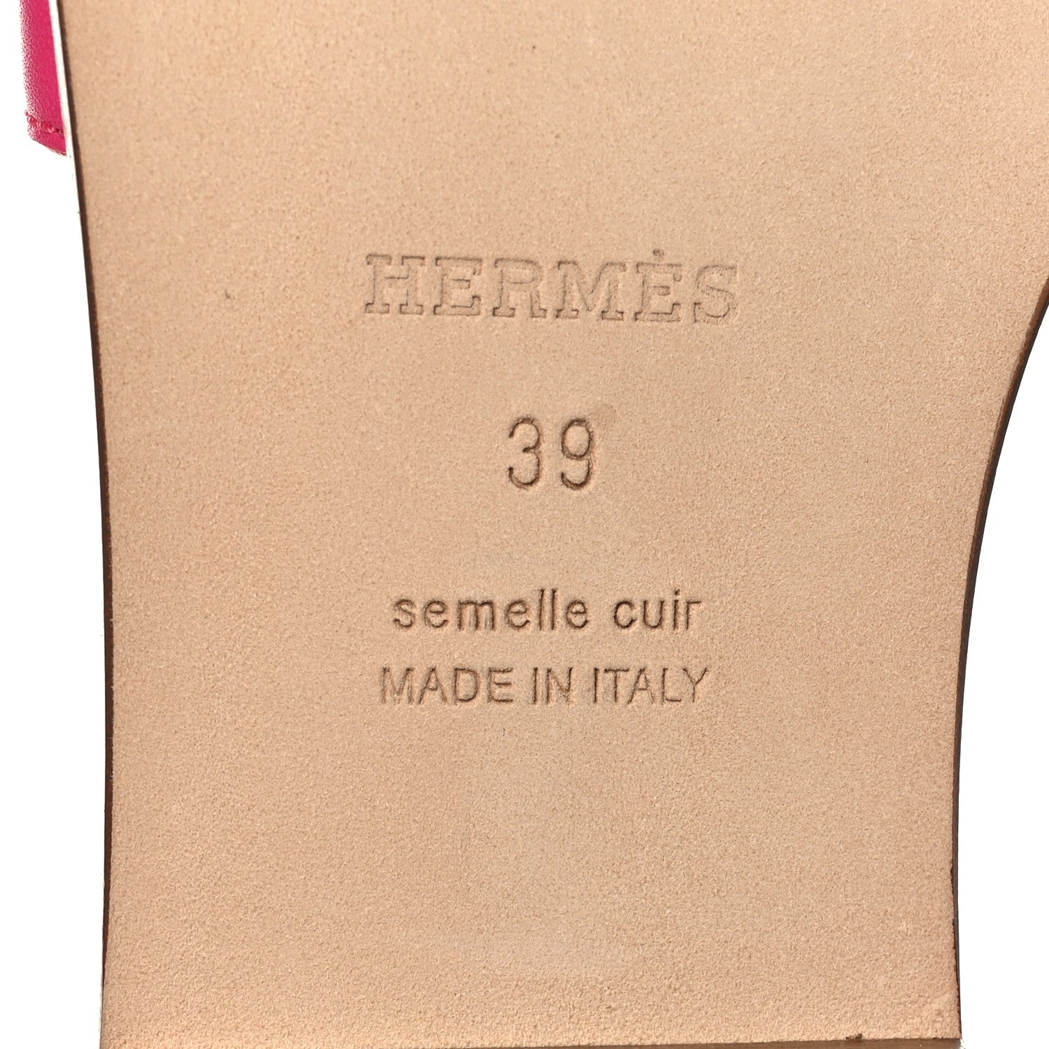 Hermes Box Calfskin Oran Sandals 39 Rose Flash Orange H 8 of 9
