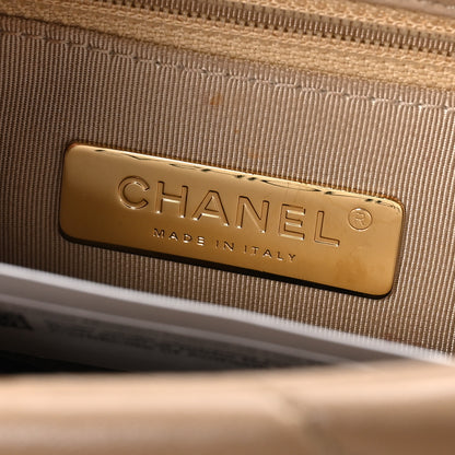 Chanel Lambskin Quilted Medium Chanel 19 Flap Dark Beige 6 of 10