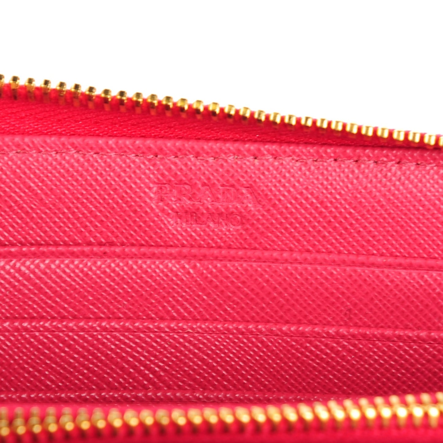 Saffiano Metal Bi-Color Zip Around Wallet Peonia Ibisco