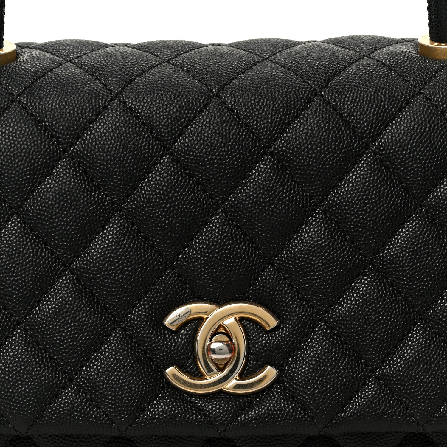 Chanel Caviar Quilted Small Coco Handle Flap Black 9 of 11