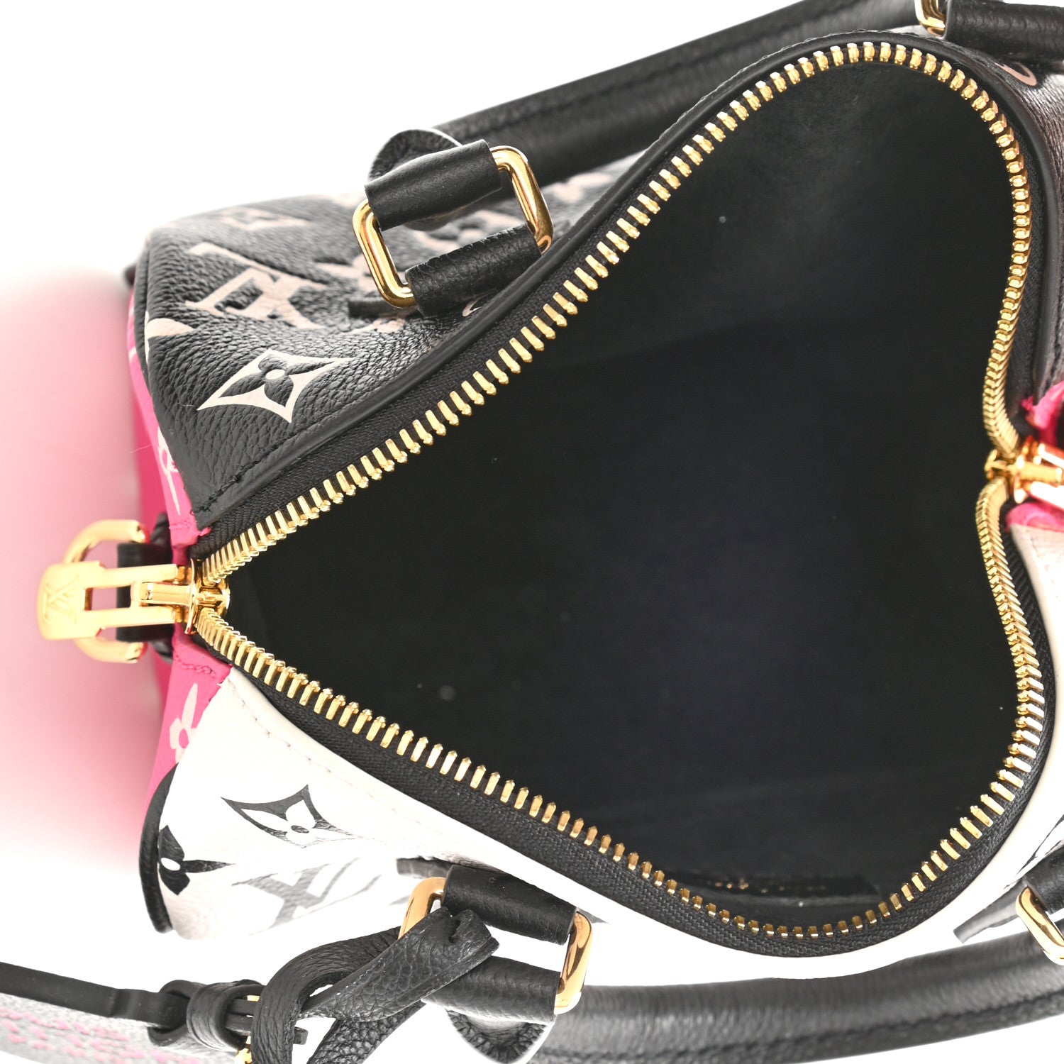 Louis Vuitton Empreinte Monogram Spring in the City Speedy Bandouliere 20 Black White Pink 4 of 8