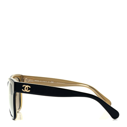 Chanel Acetate Mirrored Runway Square Sunglasses 5380 Black Gold 3 of 8