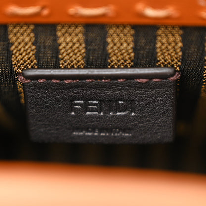 Fendi Vitello King Plexiglass Logo Embossed Mini Fendi Sunshine Shopper Tote Cuoio 6 of 11
