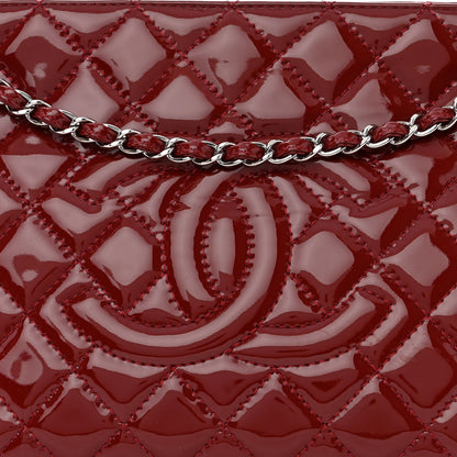 Chanel Patent Quilted Timeless CC Shopping Tote Red 8 of 13