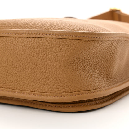 Hermes Taurillon Clemence Evelyne III PM Biscuit 10 of 10