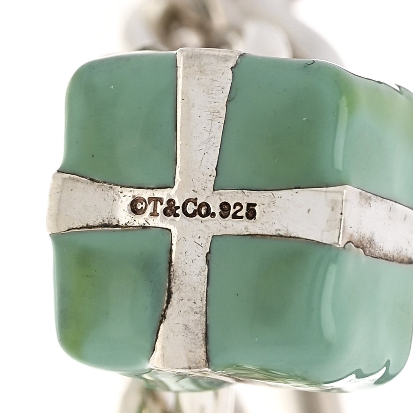 Sterling Silver Enamel Three Charm Bracelet Blue