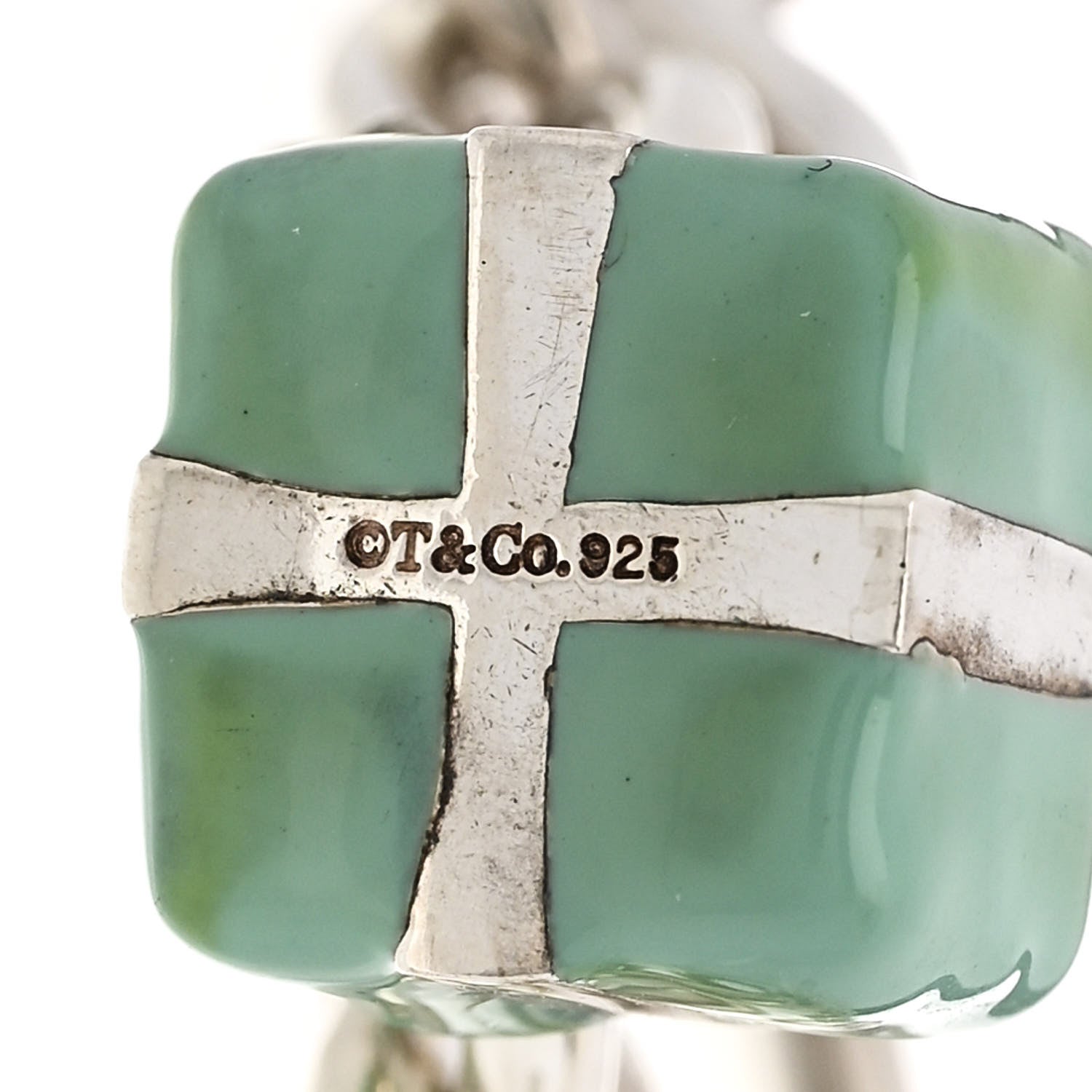 Tiffany Sterling Silver Enamel Three Charm Bracelet Blue 4 of 5