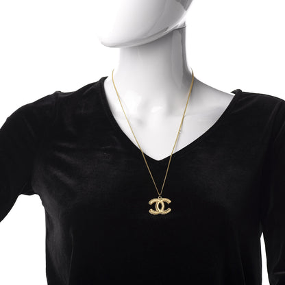 Chanel CC Necklace Matte Gold 2 of 5