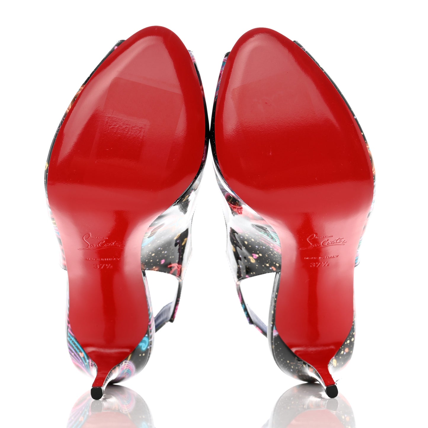 Patent Starlight Hot Chick Slingback Alta 120 Pumps 37.5 Multicolor