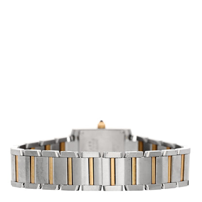 Cartier Stainless Steel 18K Yellow Gold 20mm Tank Francaise Quartz Watch 3 of 4