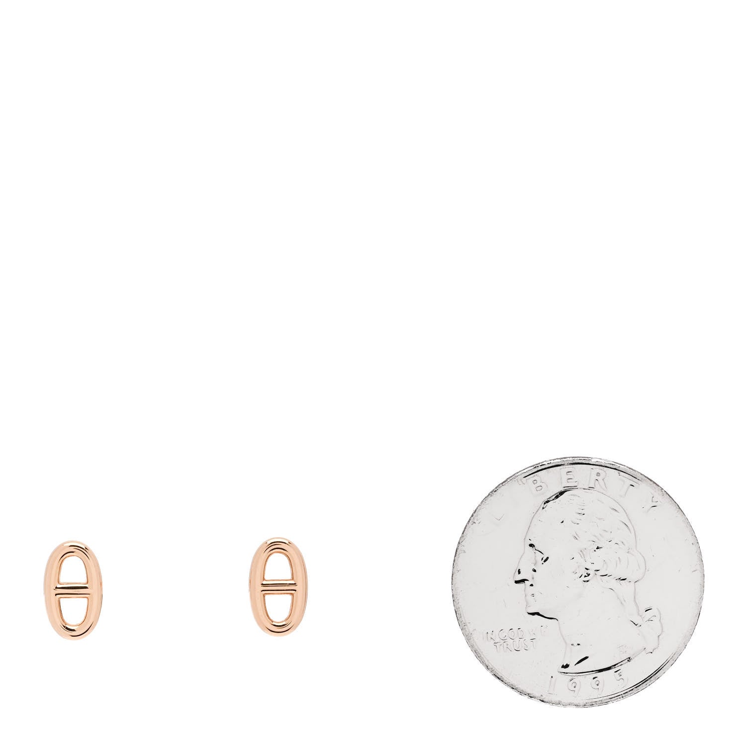 Hermes 18K Rose Gold TPM Farandole Stud Earrings 2 of 5