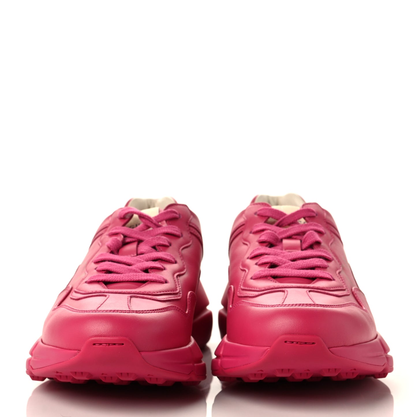 Calfskin Logo Womens Rhyton Sneakers 39 Box Pink