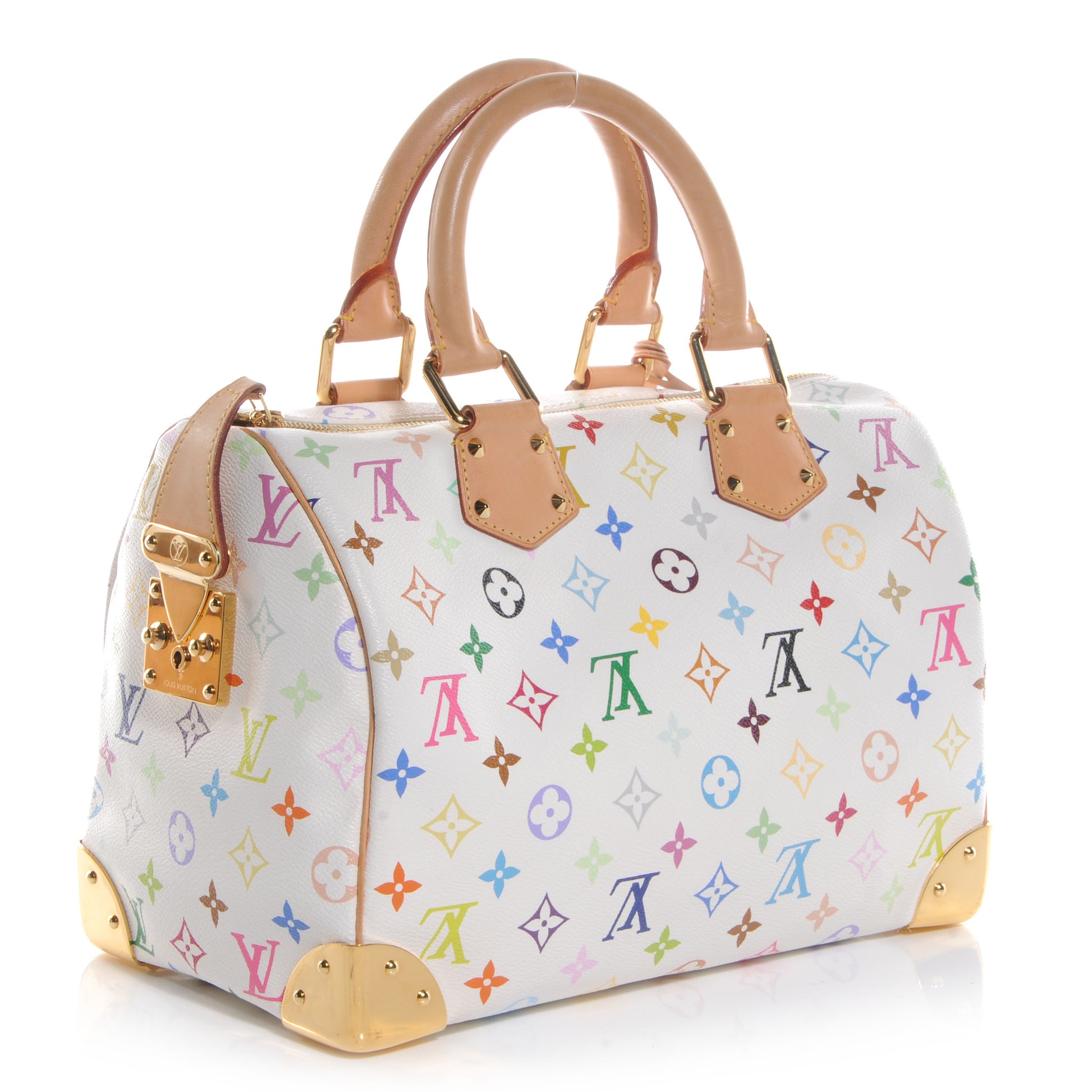 Louis Vuitton Monogram Multicolor Speedy 30 White 3 of 9