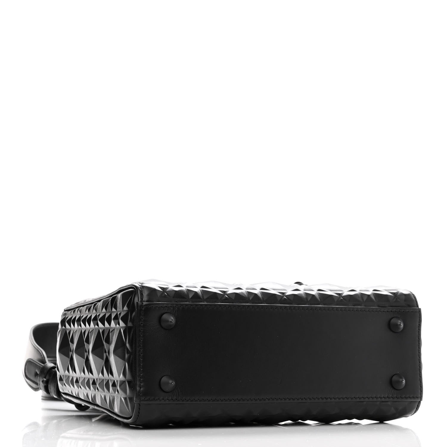 Christian Dior Calfskin Cannage Diamond Small My ABCDior Lady Dior Black 4 of 12